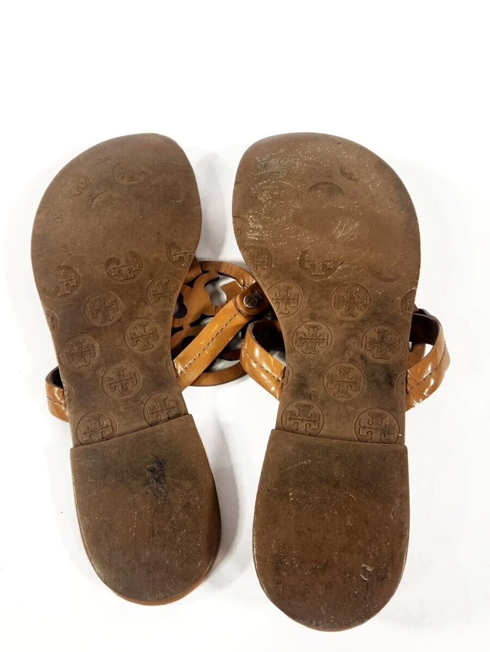 Tory Burch Tan Patent Miller Sandals Size 7